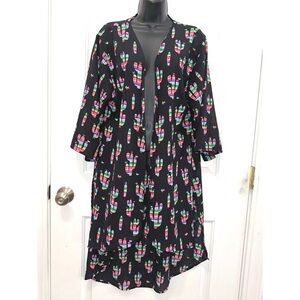 L&B Lucky & Blessed Serape Print Cactus Kimono Shawl